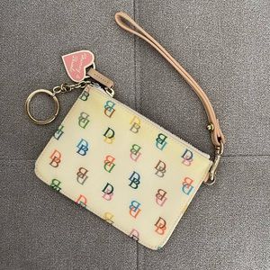 Dooney & Bourke Vintage Signature Rainbow Wristlet
